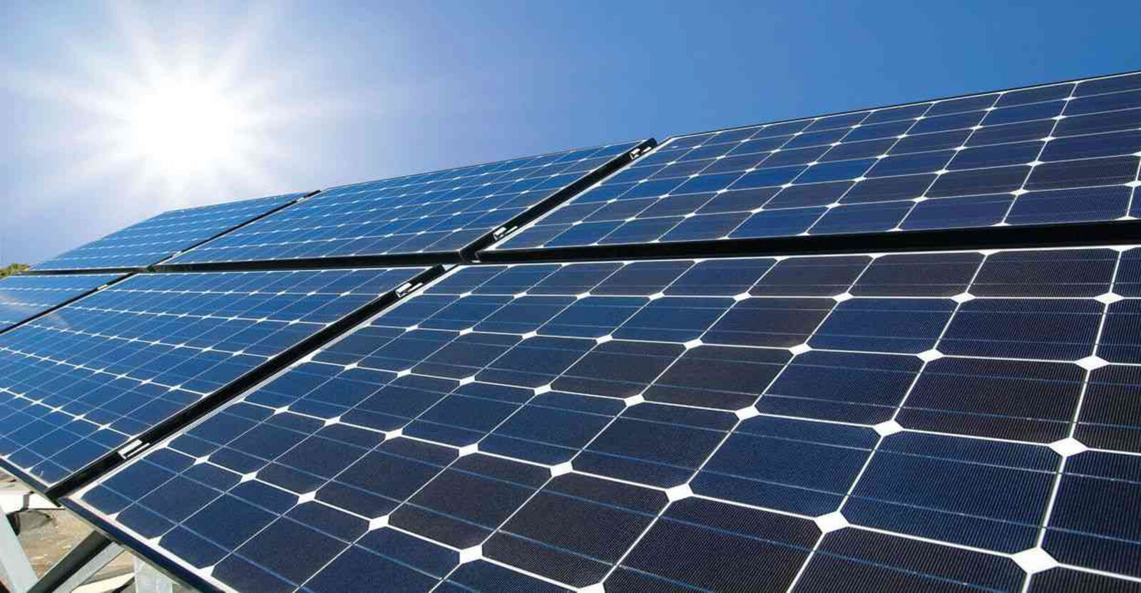 Solar array powering green energy infrastructure